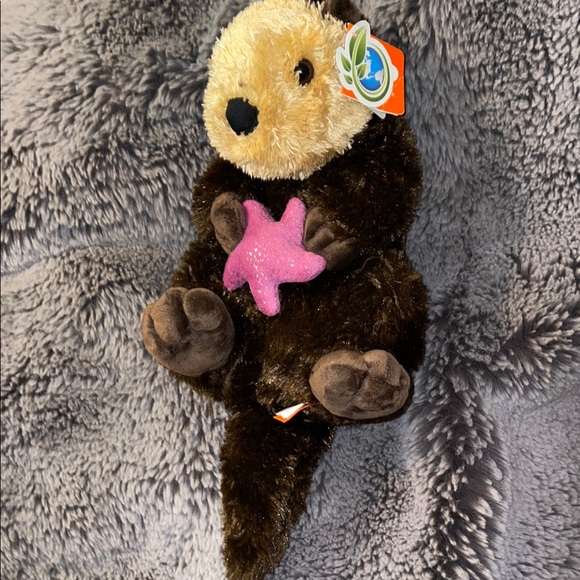 Wild Republic Other - Wild Republic Plush Otter Stuffed Animal Pink Starfish NEW